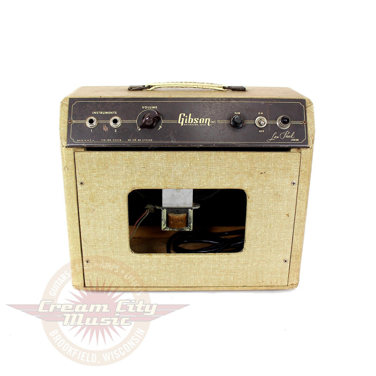 Vintage 1955 Gibson GA-5 Les Paul Junior 5W Tube Combo Amp | Cream