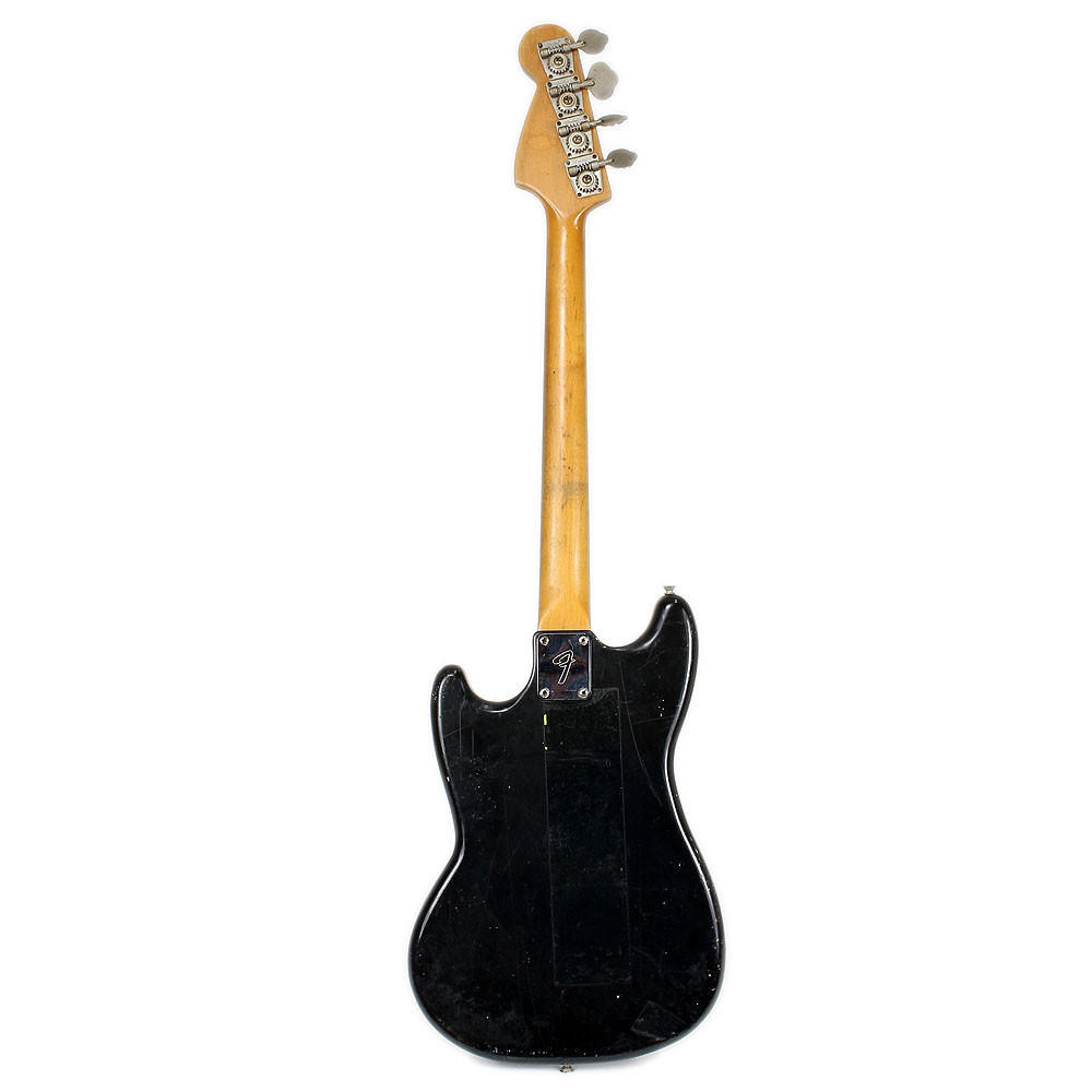 Vintage 1976 Fender Musicmaster Electric Bass Guitar Black Finish