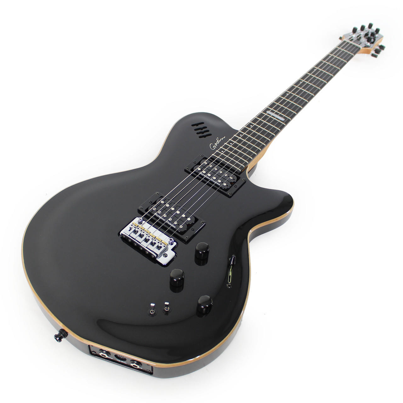 Godin LGXT Black Pearl 3 Voice Electric Acoustic Synth Guitar in