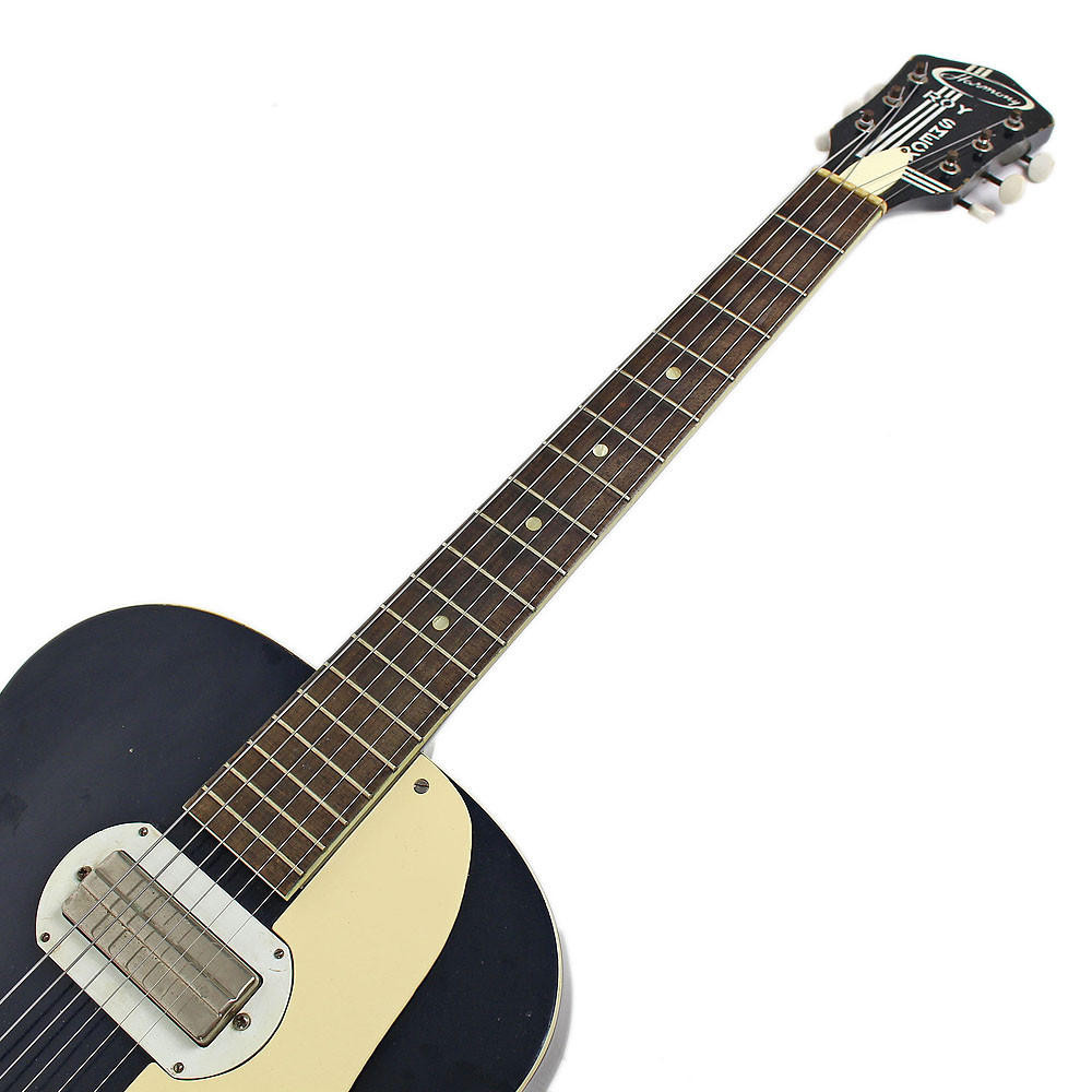 Vintage 1960's Harmony Roy Smeck Archtop Electric Guitar Midnight