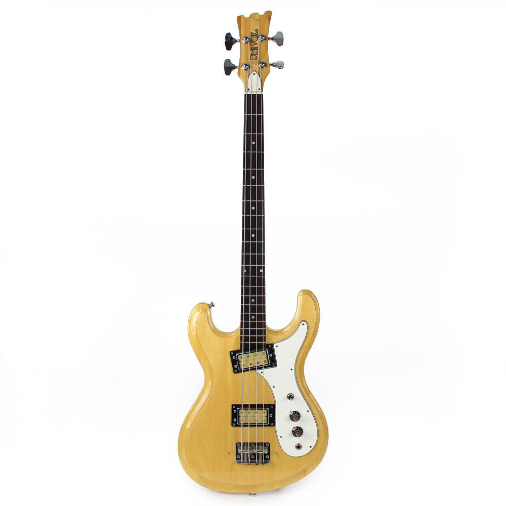 Vintage Univox Hi-Flyer Electric Bass Guitar in Natural | Cream