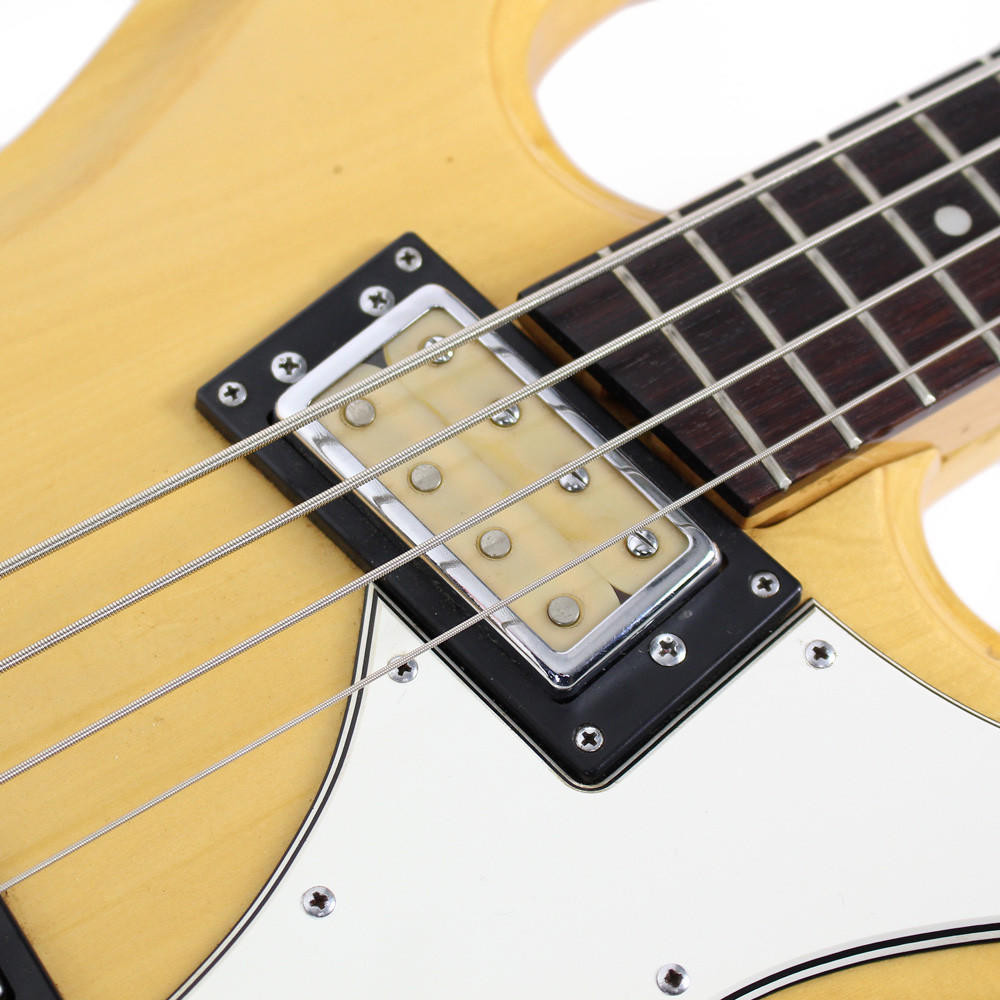 Vintage Univox Hi-Flyer Electric Bass Guitar in Natural | Cream