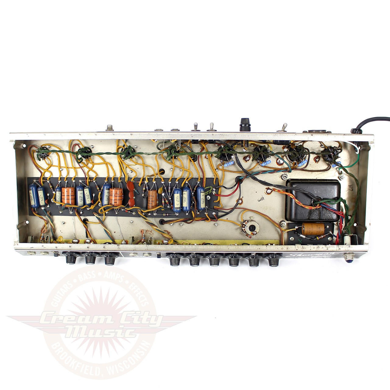 Vintage 1965 Fender Showman 85W Tube Amp Head Blackface | Cream