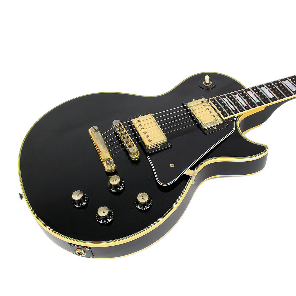 Vintage 1977 Gibson Les Paul Custom Electric Guitar Black | Cream