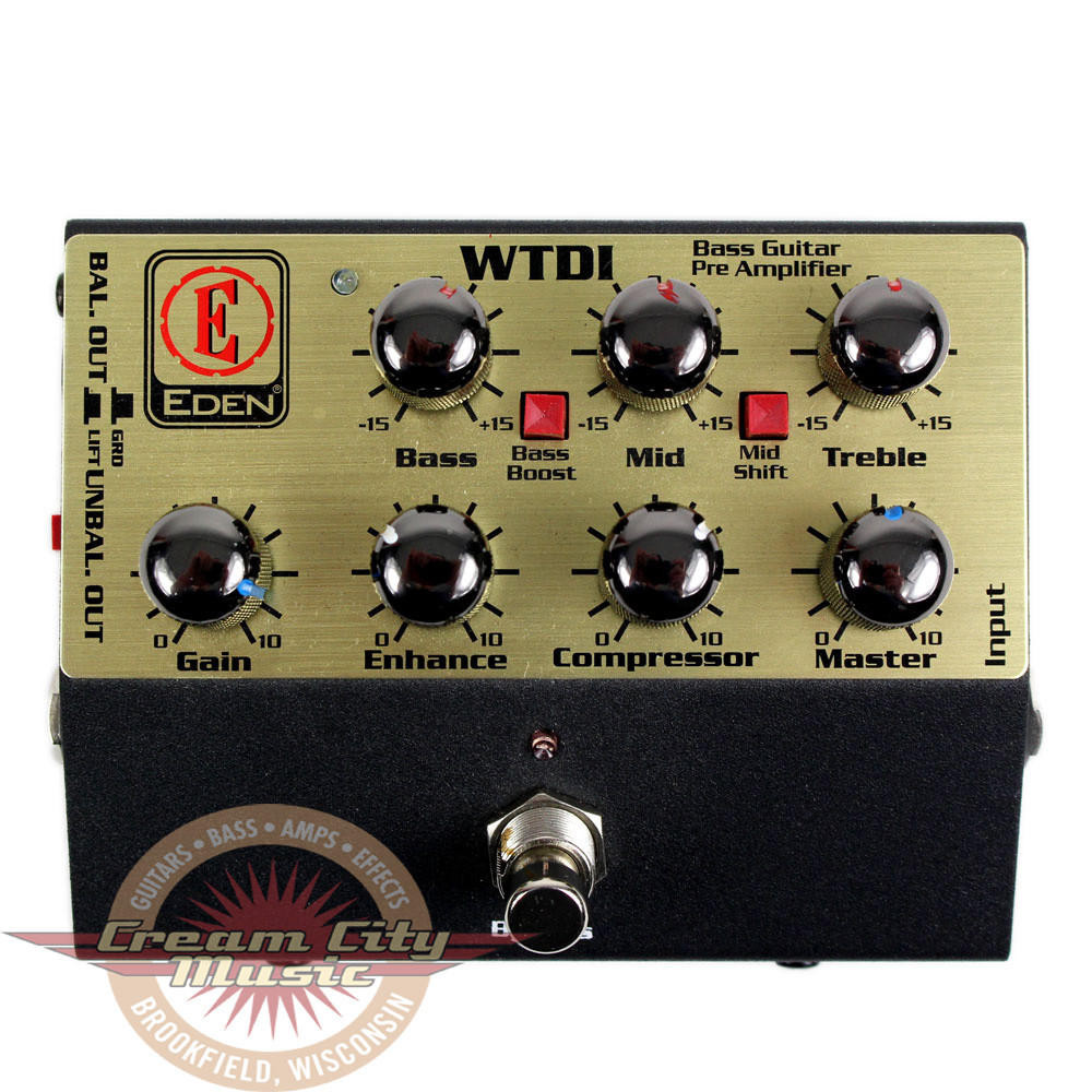 Used Eden WTDI World Tour Preamp Bass Guitar DI Pedal | Cream City