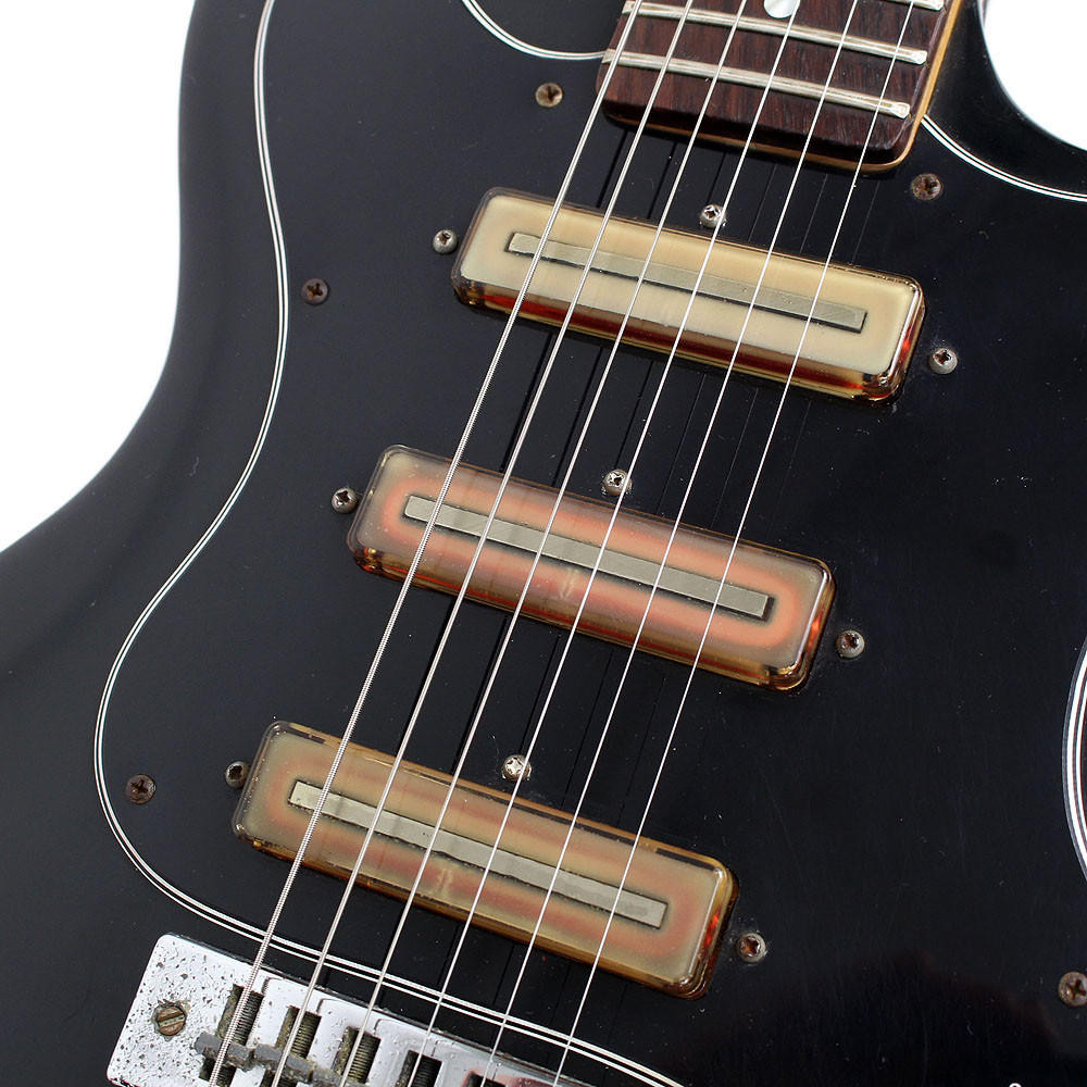 Vintage 1975 Gibson S-1 Electric Guitar Black Finish | Cream City