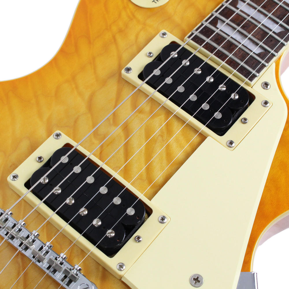 2003 Epiphone Les Paul Classic Quilt Top in Trans Amber | Cream