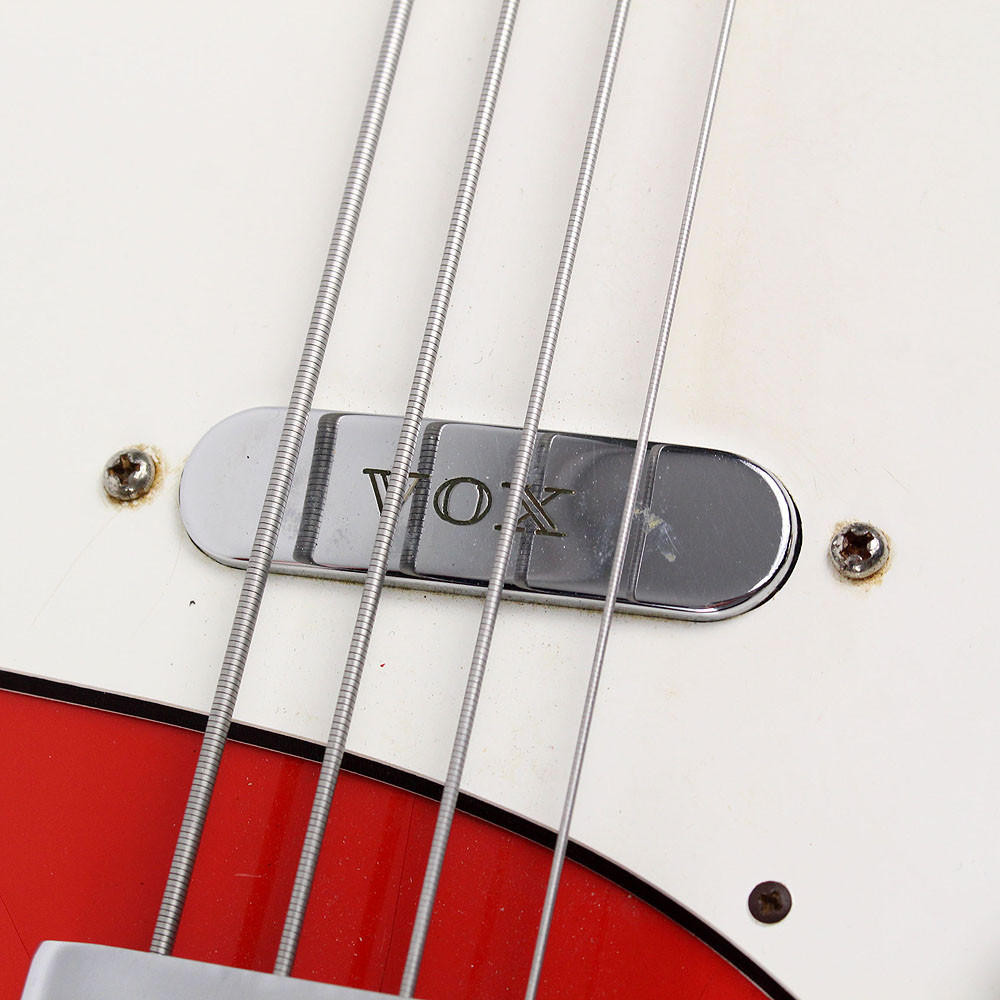 Vintage 1960's Vox Clubman Electric Bass Guitar Red Finish | Cream