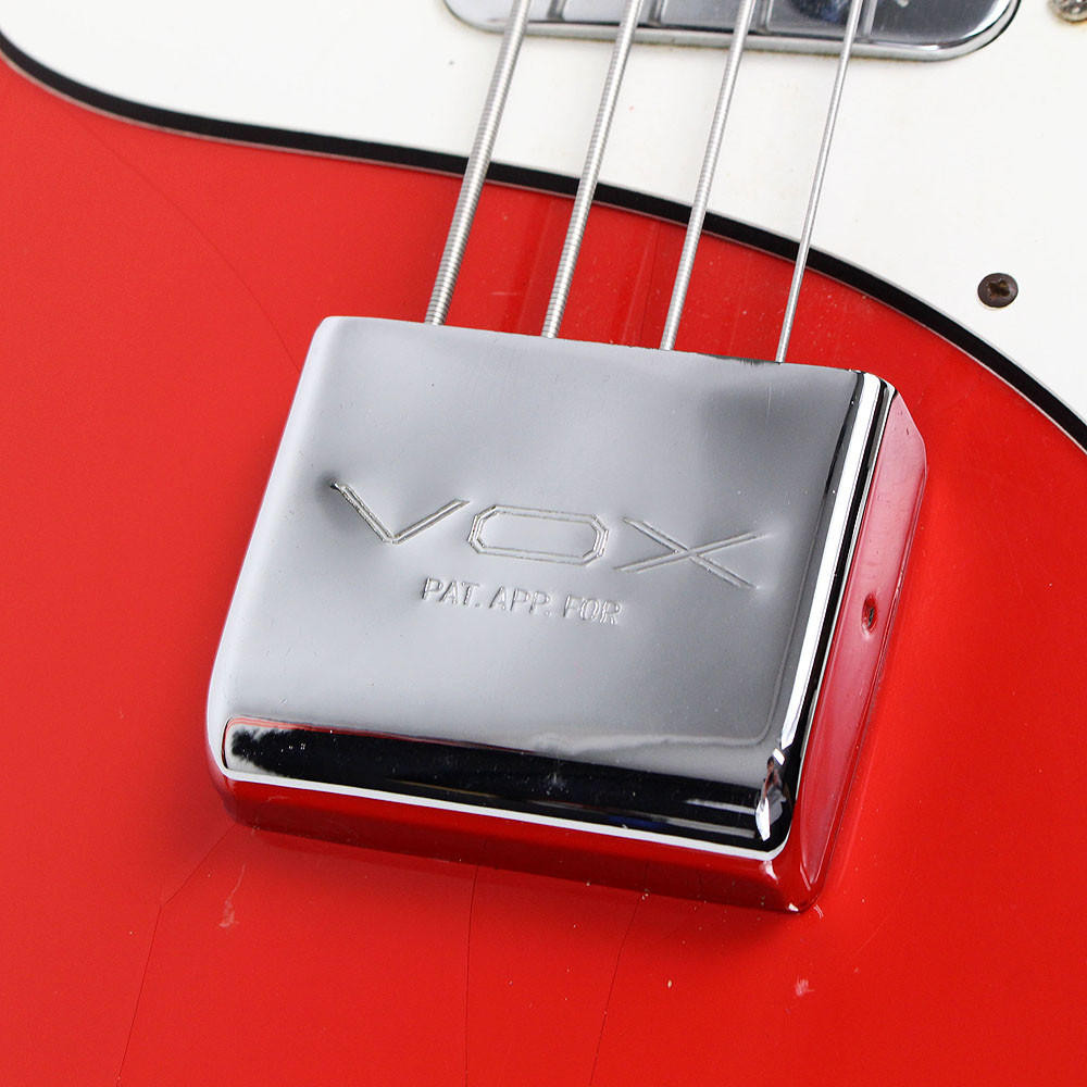 Vintage 1960's Vox Clubman Electric Bass Guitar Red Finish | Cream
