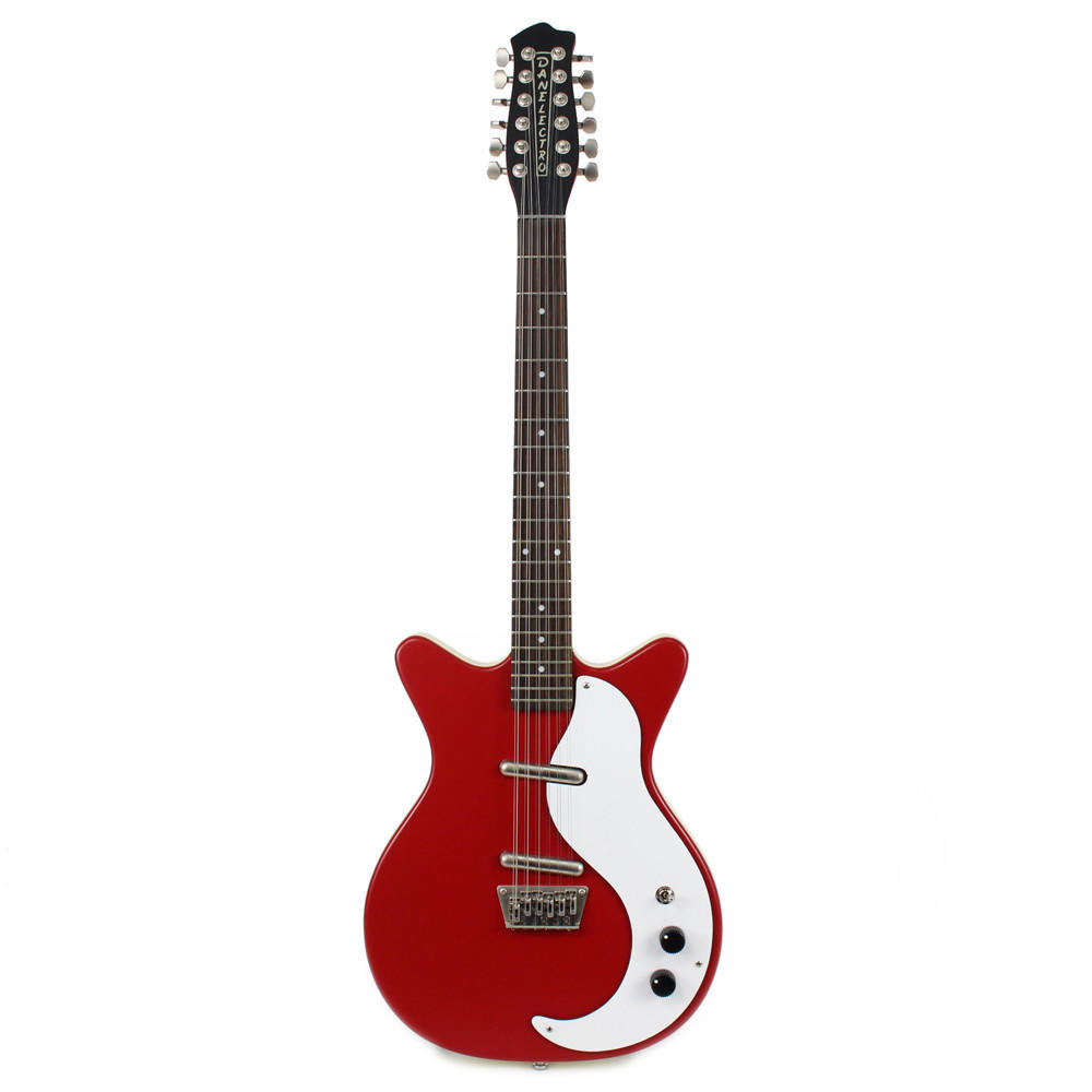 Used Danelectro DC-12 12-String Electric Guitar in Red Satin