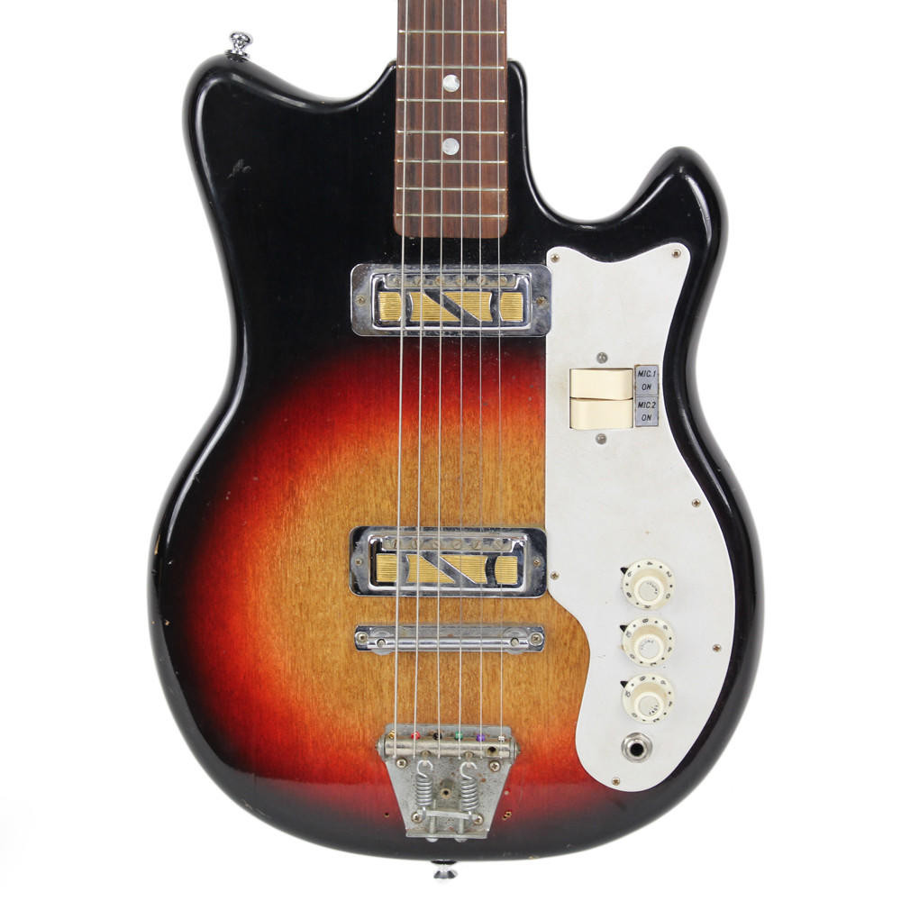 Vintage 1960s Teisco EJ-2 Electric Guitar in Sunburst | Cream City