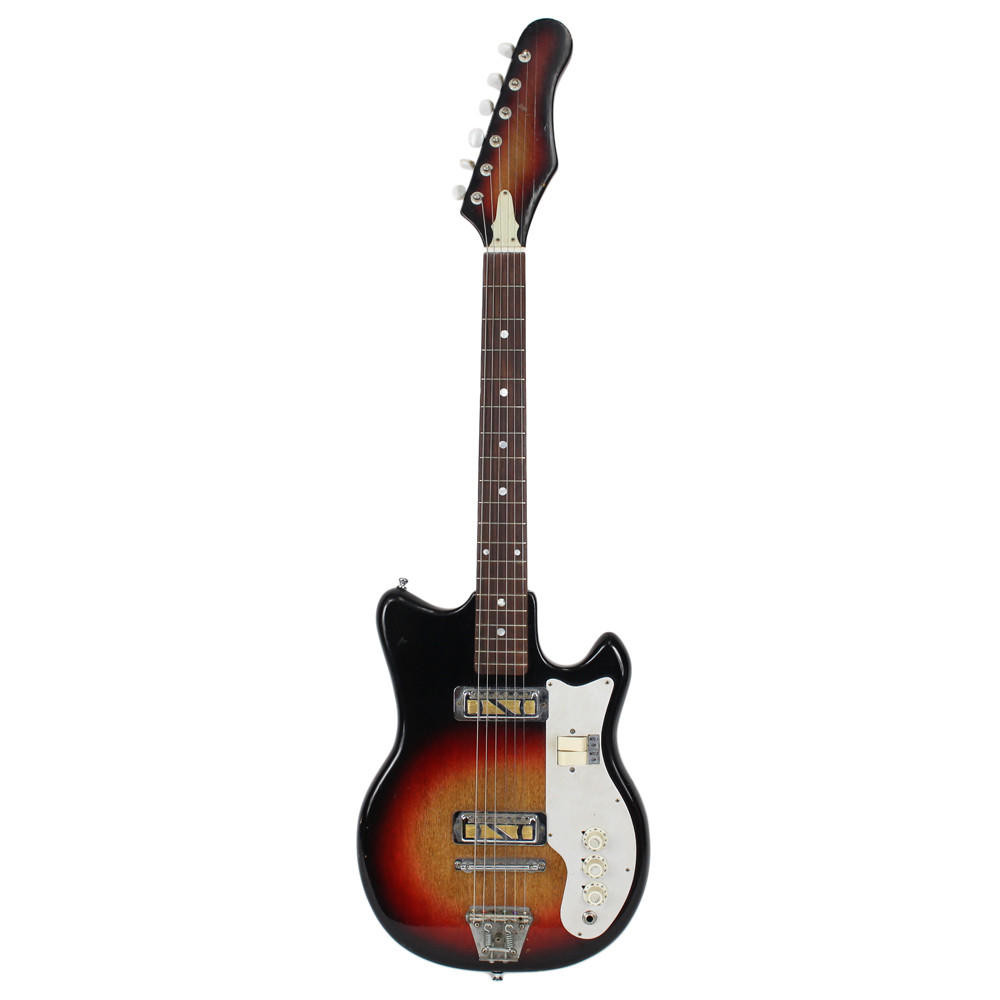 Vintage 1960s Teisco EJ-2 Electric Guitar in Sunburst | Cream City