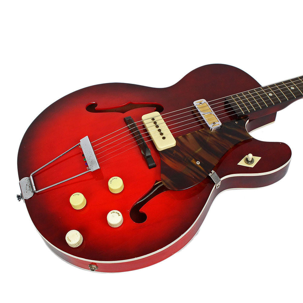 1965 Harmony H-54 Rocket II Hollow Body Electric Guitar in Red