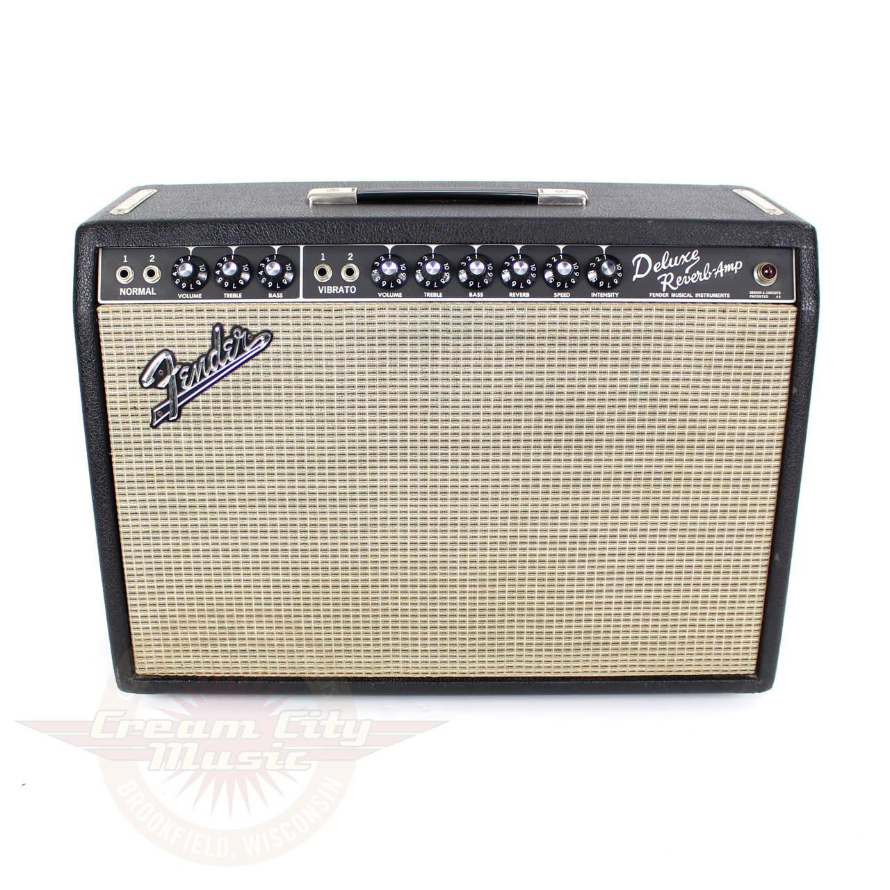 Vintage 1967 Blackface Deluxe Reverb 22W 1x12 Tube Combo Amp