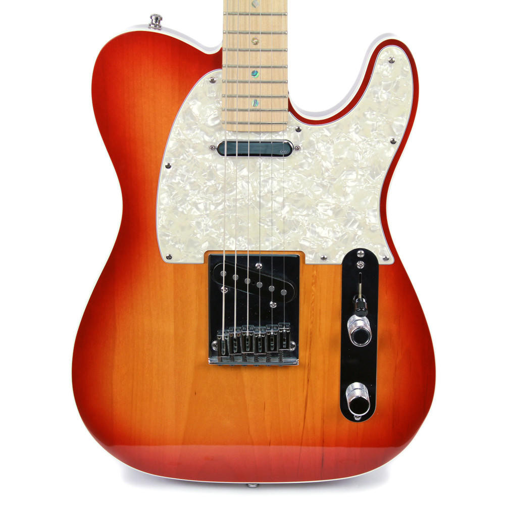 2006 Fender American Deluxe Telecaster in Cherry Sunburst | Cream
