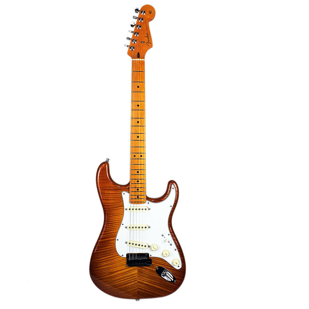 ギター Fender custom shop Stratocaster 2014 Fender Custom Shop Custom Deluxe Stratocaster Flame Top Honey
