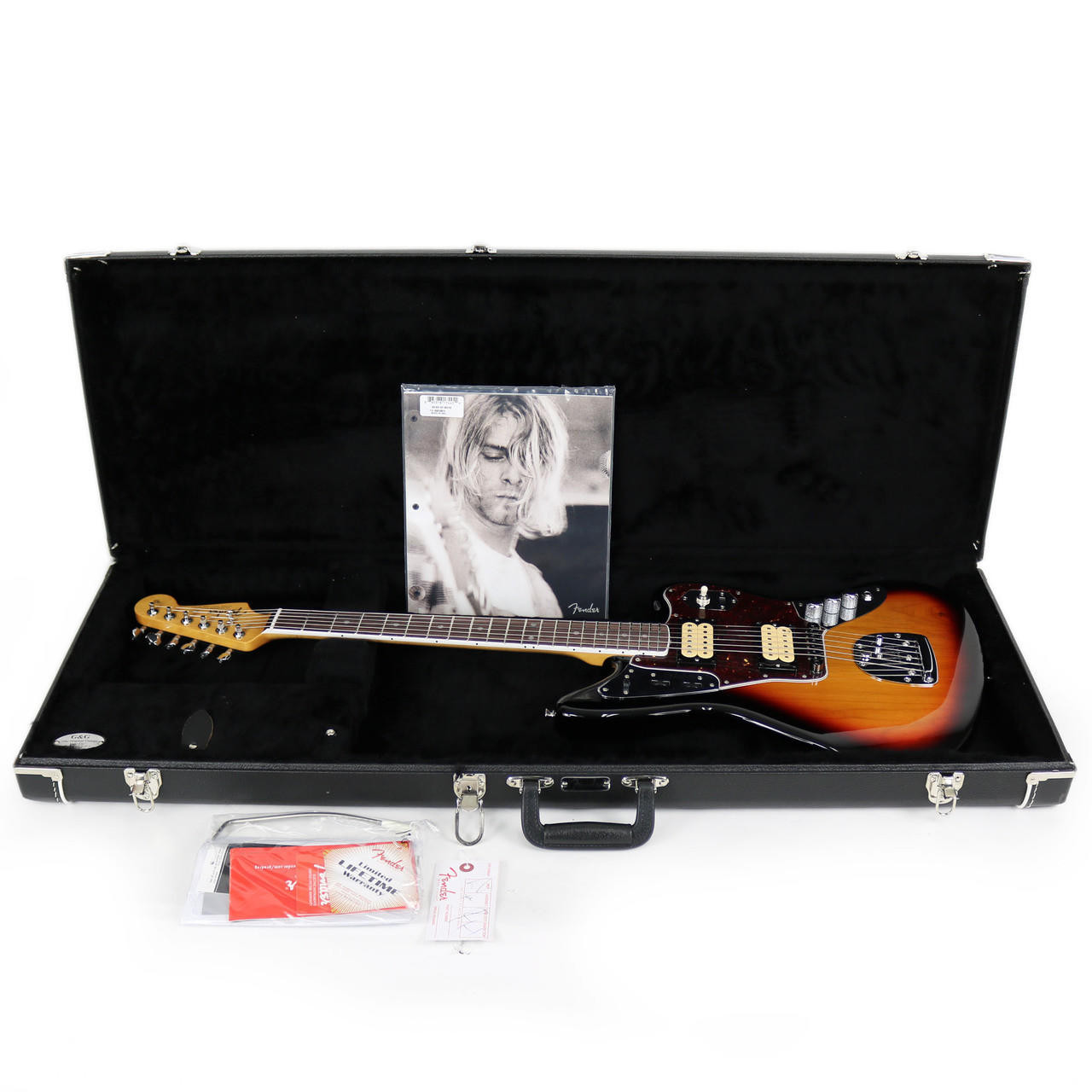 Fender Kurt Cobain Jaguar Electric Guitar NOS in 3 Tone Sunburst
