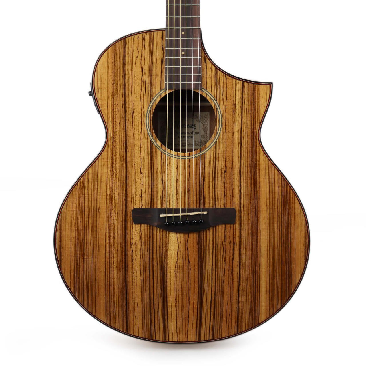 Ibanez AEW40ZW AEW Series Zebra Wood Acoustic Electric Guitar in