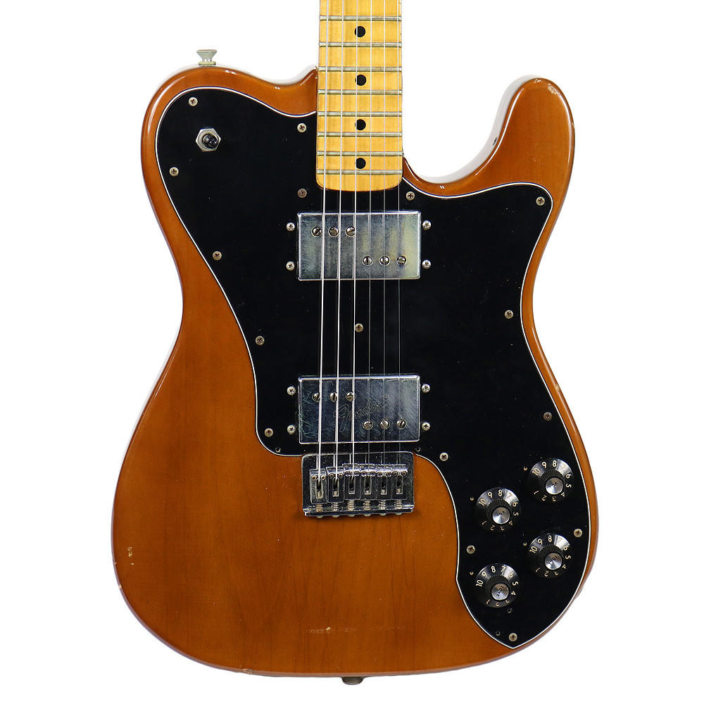 Vintage 1974 Fender Telecaster Deluxe Electric Guitar Mocha Brown