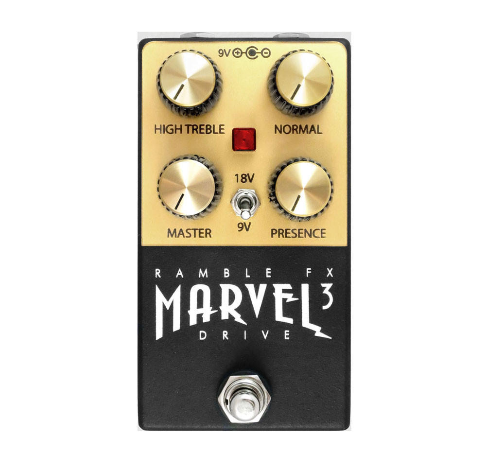 ギター Ramble FX Marvel Drive v3 Marvel Drive 3 British Style Drive Guitar Pedal | Cream City Music