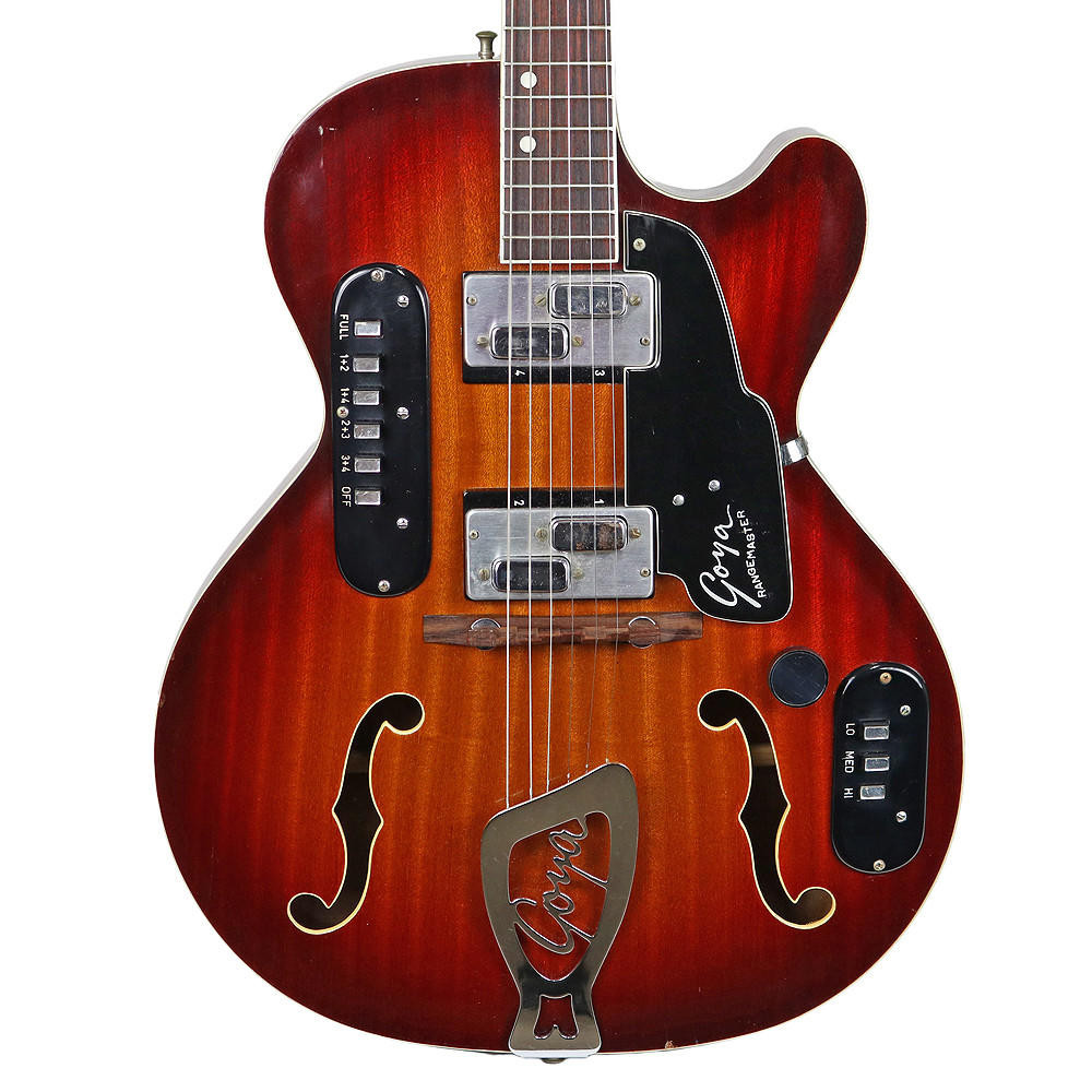 Vintage 1968 Goya Rangemaster Electric Guitar Sunburst Finish