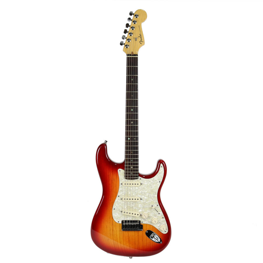 2004 Fender American Deluxe Ash Stratocaster in Aged Cherry Burst