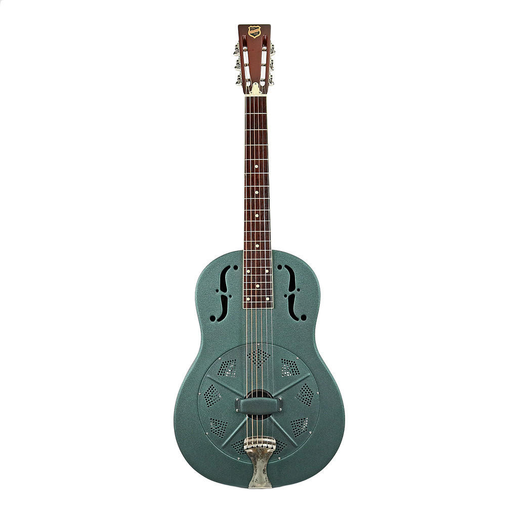 2001 National Delphi Resonator Acoustic Guitar in Green | Cream
