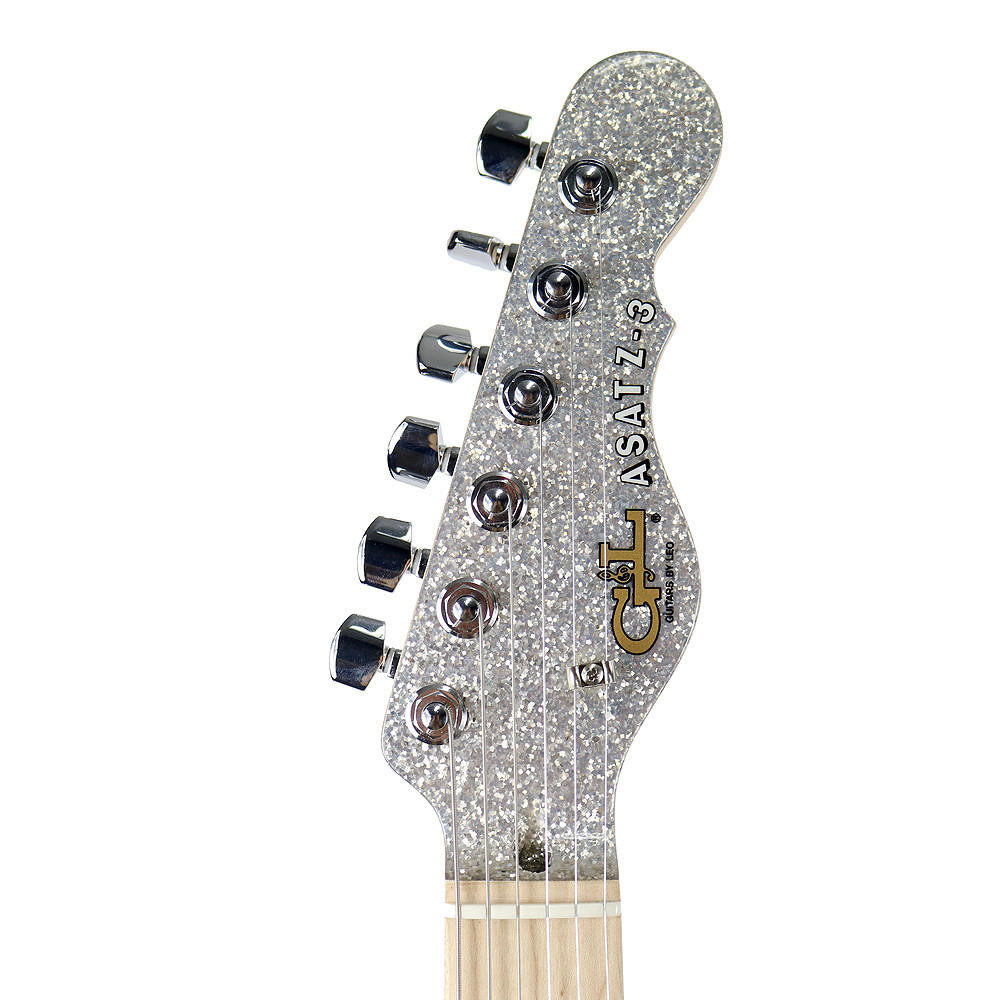 2013 G&L ASAT Z-3 Electric Guitar Silver Sparkle Finish | Cream