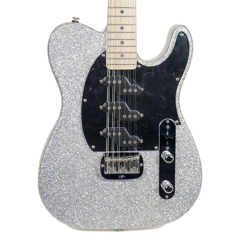 2013 G&L ASAT Z-3 Electric Guitar Silver Sparkle Finish | Cream