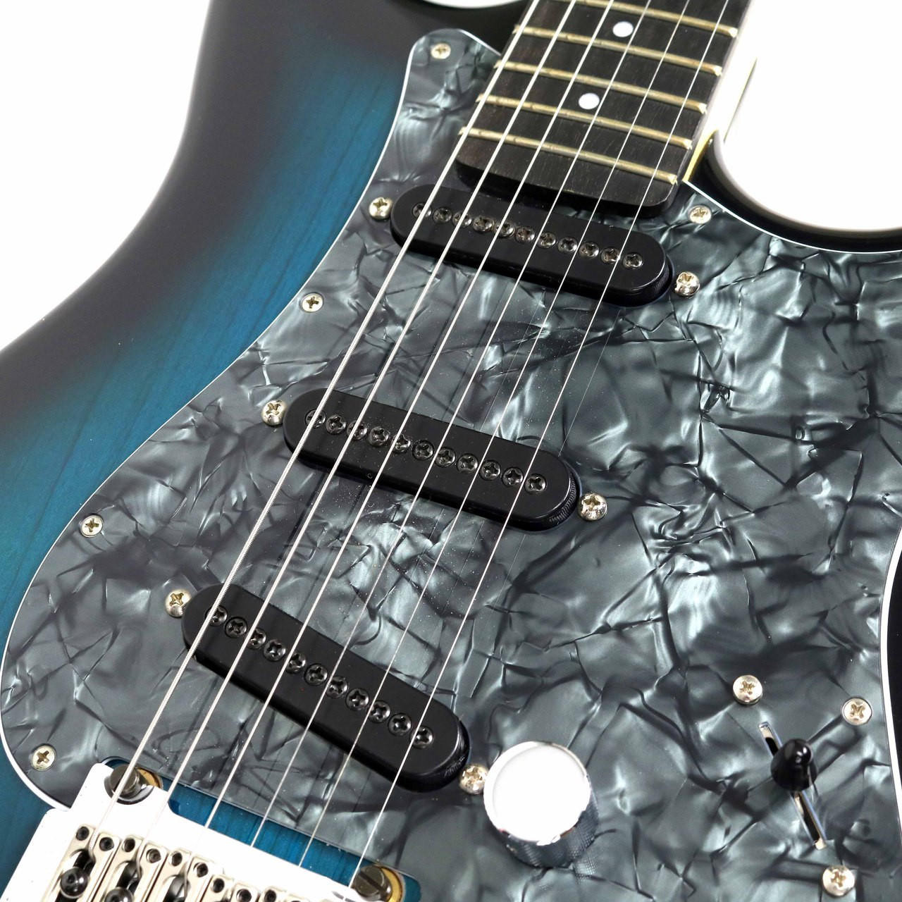 2001 Carvin Bolt T Solid Body Electric Guitar in Trans Blue