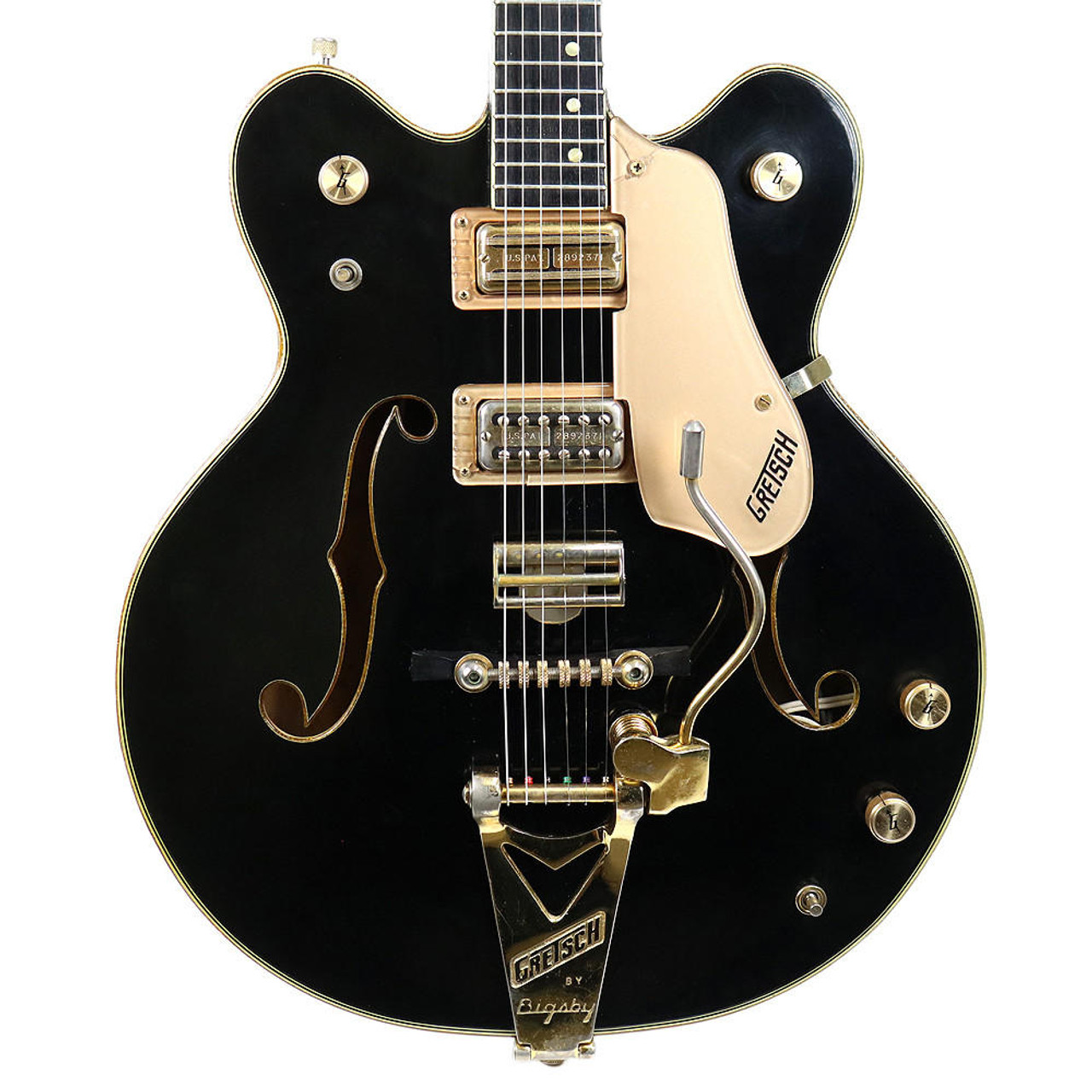 Vintage 1971 Gretsch Model 7594 White Falcon Electric Guitar Refinished  Black