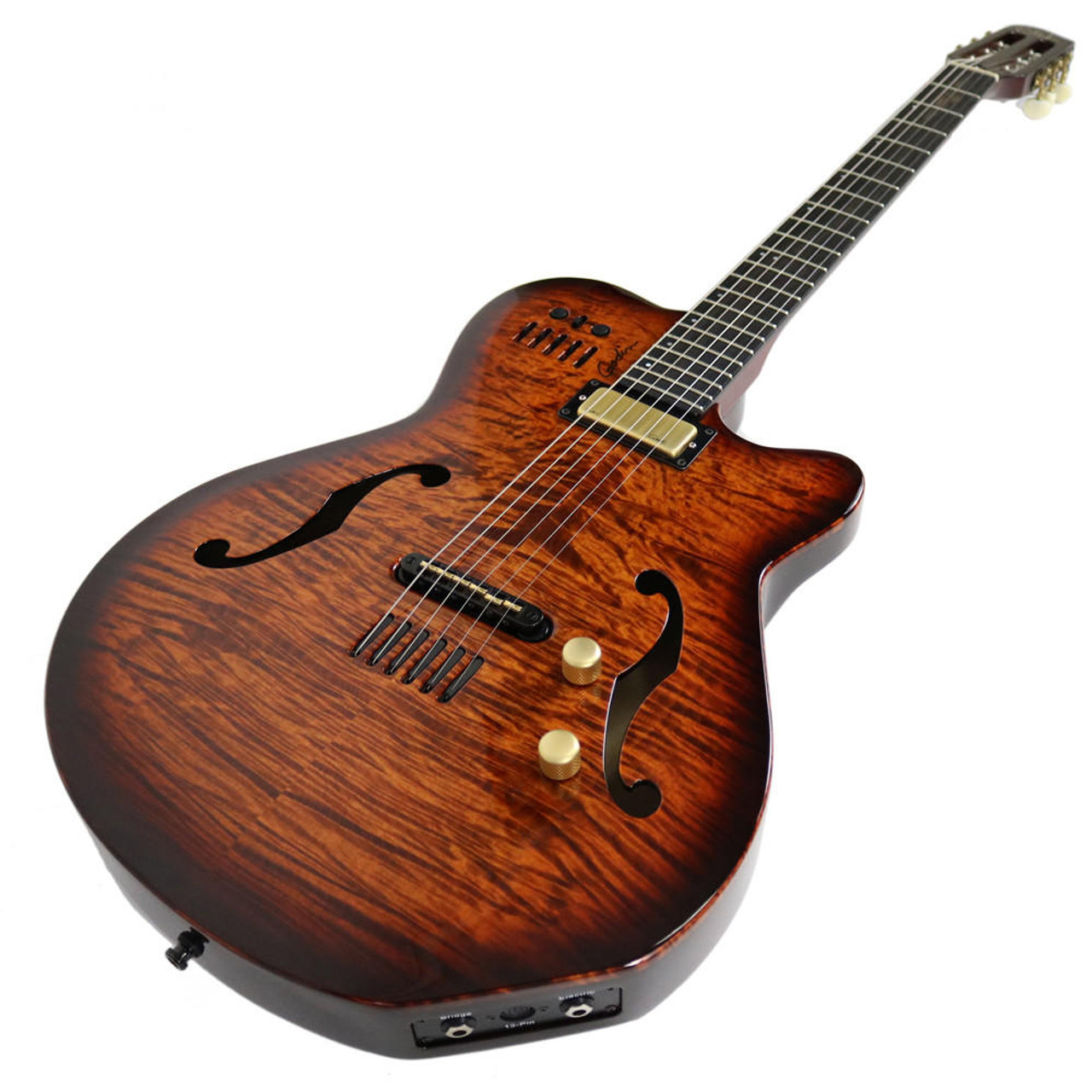 2011 Godin Multiac Jazz SA w/ AAA Flame Maple Top in Lightburst