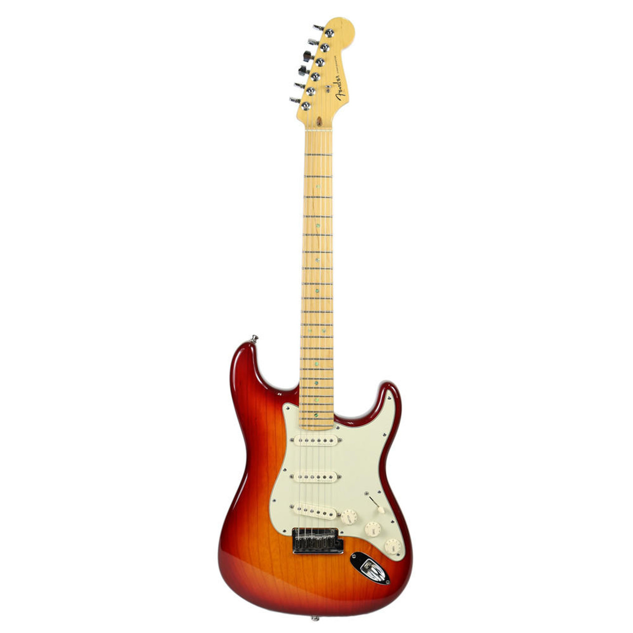 2002 Fender American Deluxe Stratocaster in Aged Cherry Burst