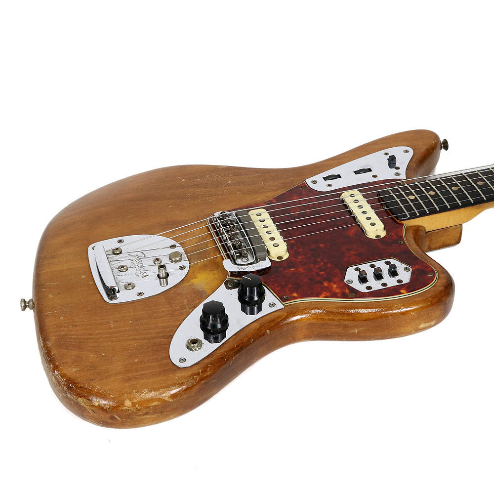 Vintage 1962 Fender Jaguar Electric Guitar Stripped Finish | Cream