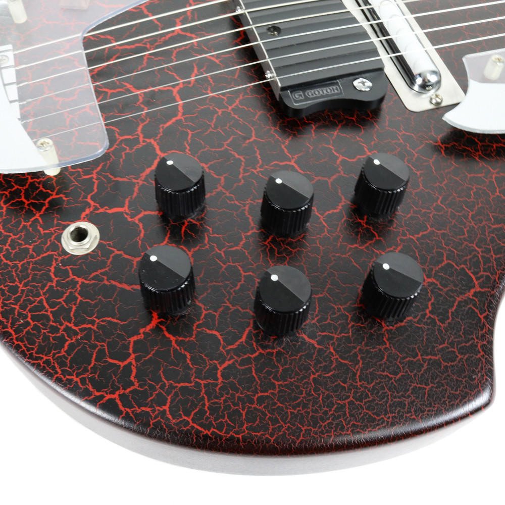 Used Rogue Electric Sitar Guitar in Red Crackle Finish Cream City Music