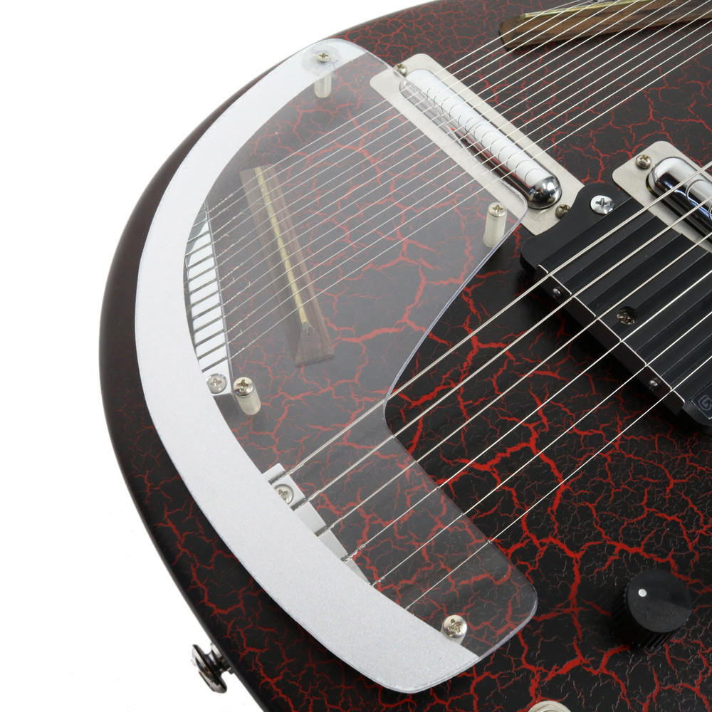 Used Rogue Electric Sitar Guitar in Red Crackle Finish Cream City Music