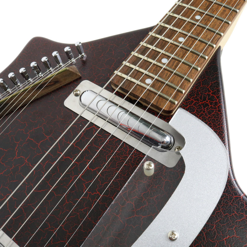 Used Rogue Electric Sitar Guitar in Red Crackle Finish Cream City Music