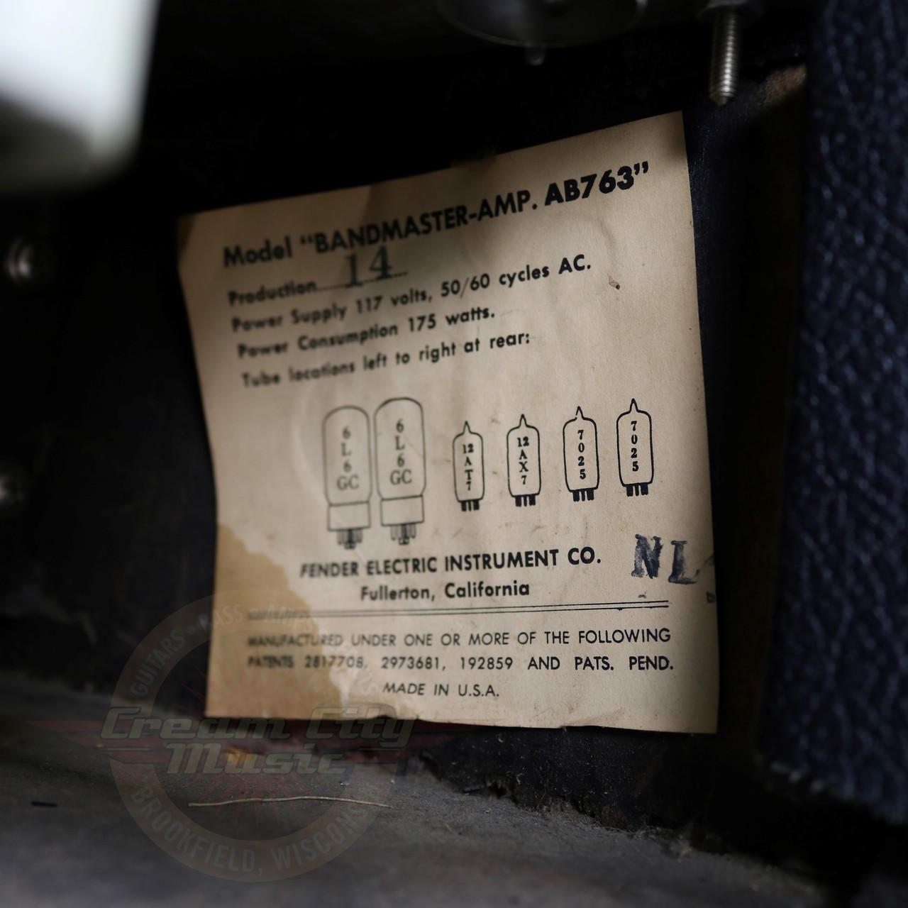 Vintage 1965 Fender Bandmaster 40W Tube Amp Head Blackface