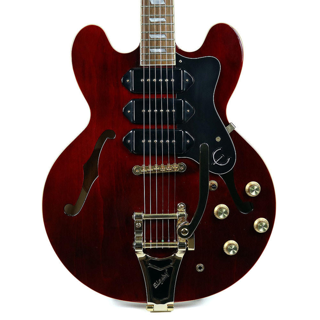 2011 Epiphone Riviera Custom P93 Electric Guitar Wine Red Finish