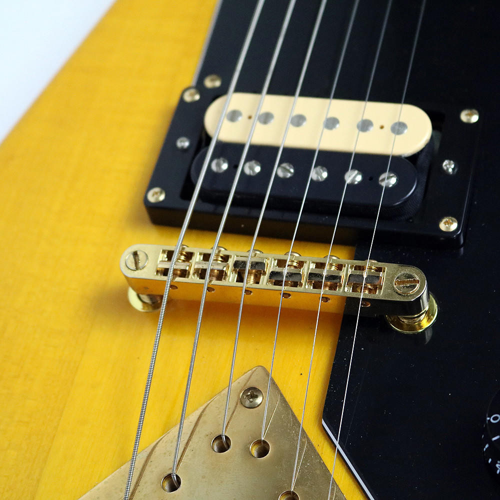 2012 Tokai FV48 Flying V Electric Guitar Natural Finish | Cream