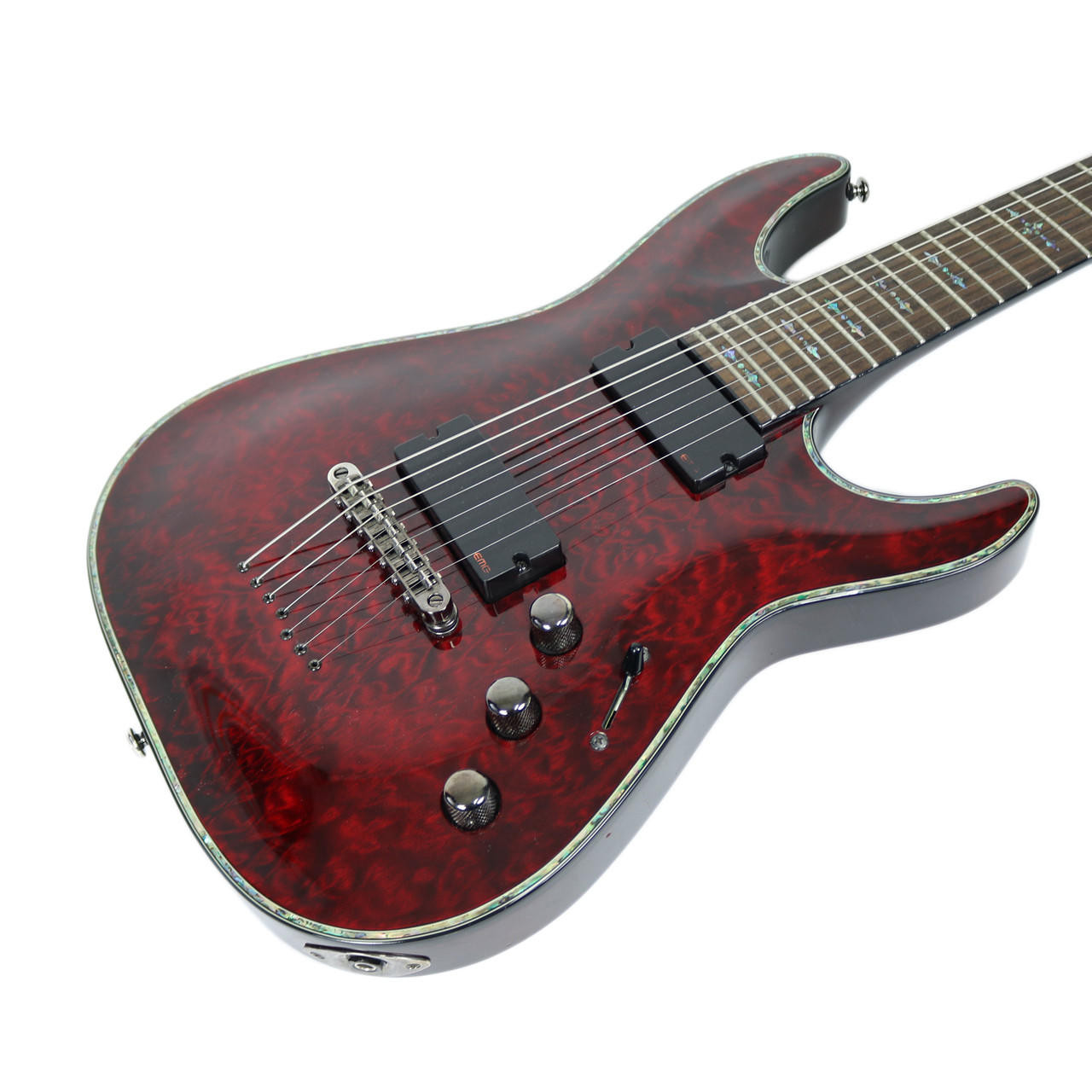 2012 Schecter Diamond Series Hellraiser 7-String Electric Guitar Black  Cherry Finish