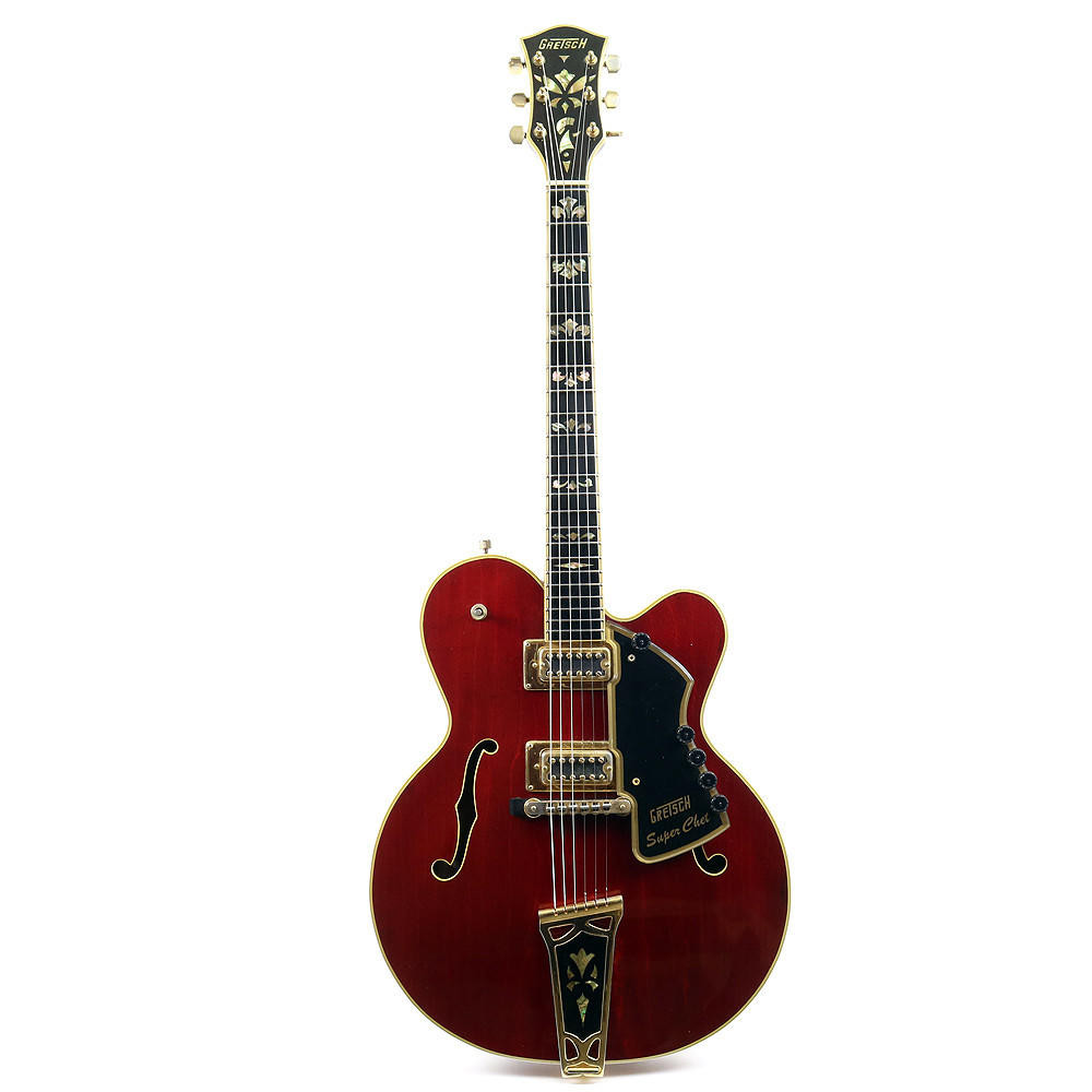 Vintage 1973 Gretsch Super Chet Electric Guitar Autumn Red