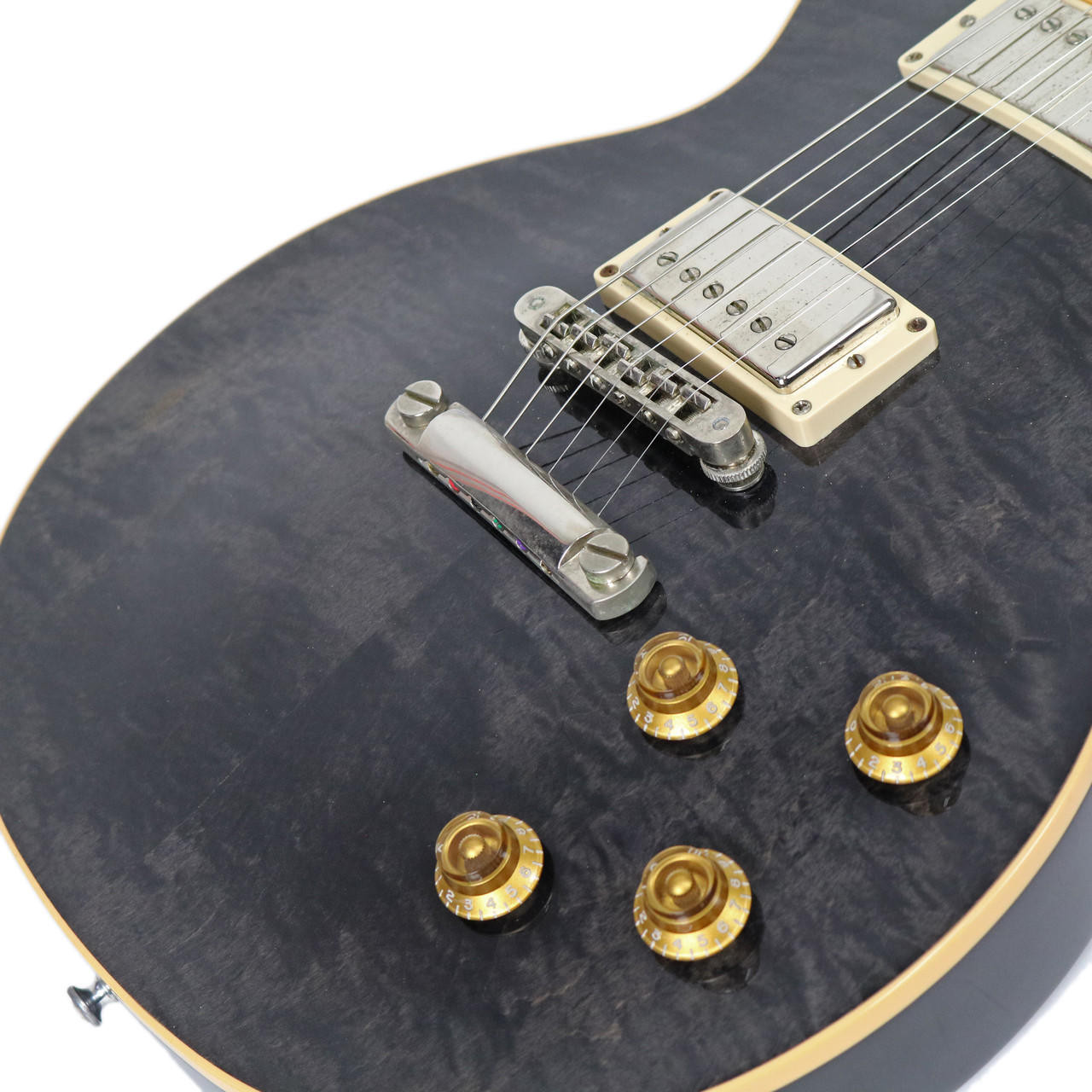 2006 Gibson Les Paul Standard Electric Guitar Charcoal Flame