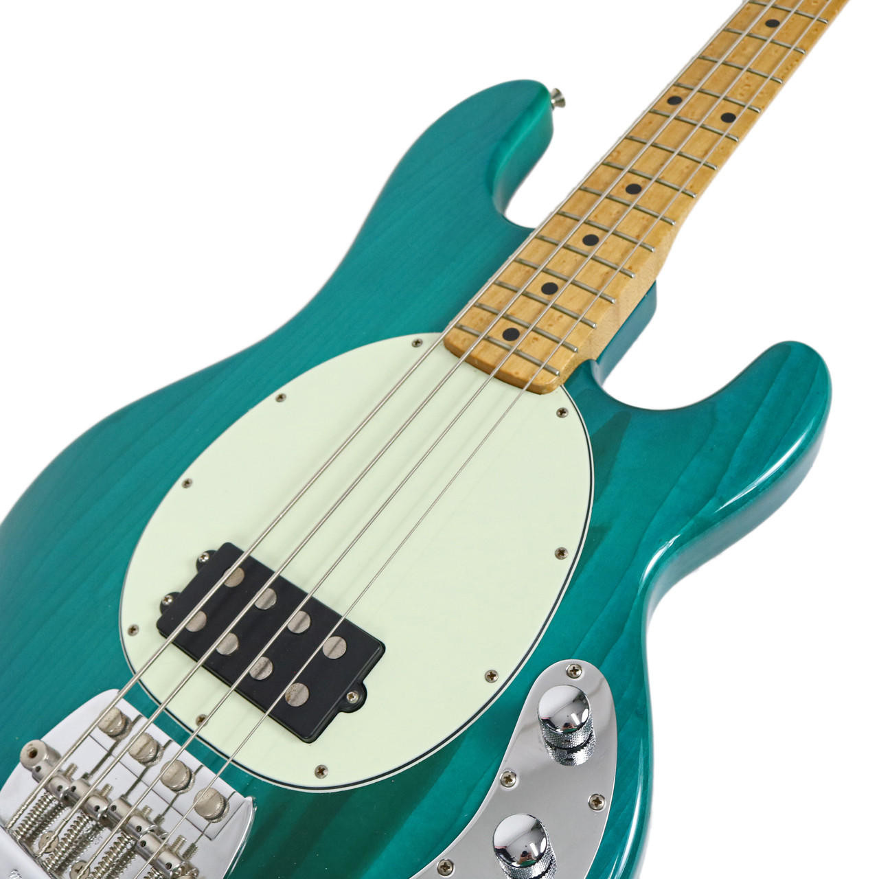 1987 Ernie Ball Music Man Stingray 4 Electric Bass Transparent