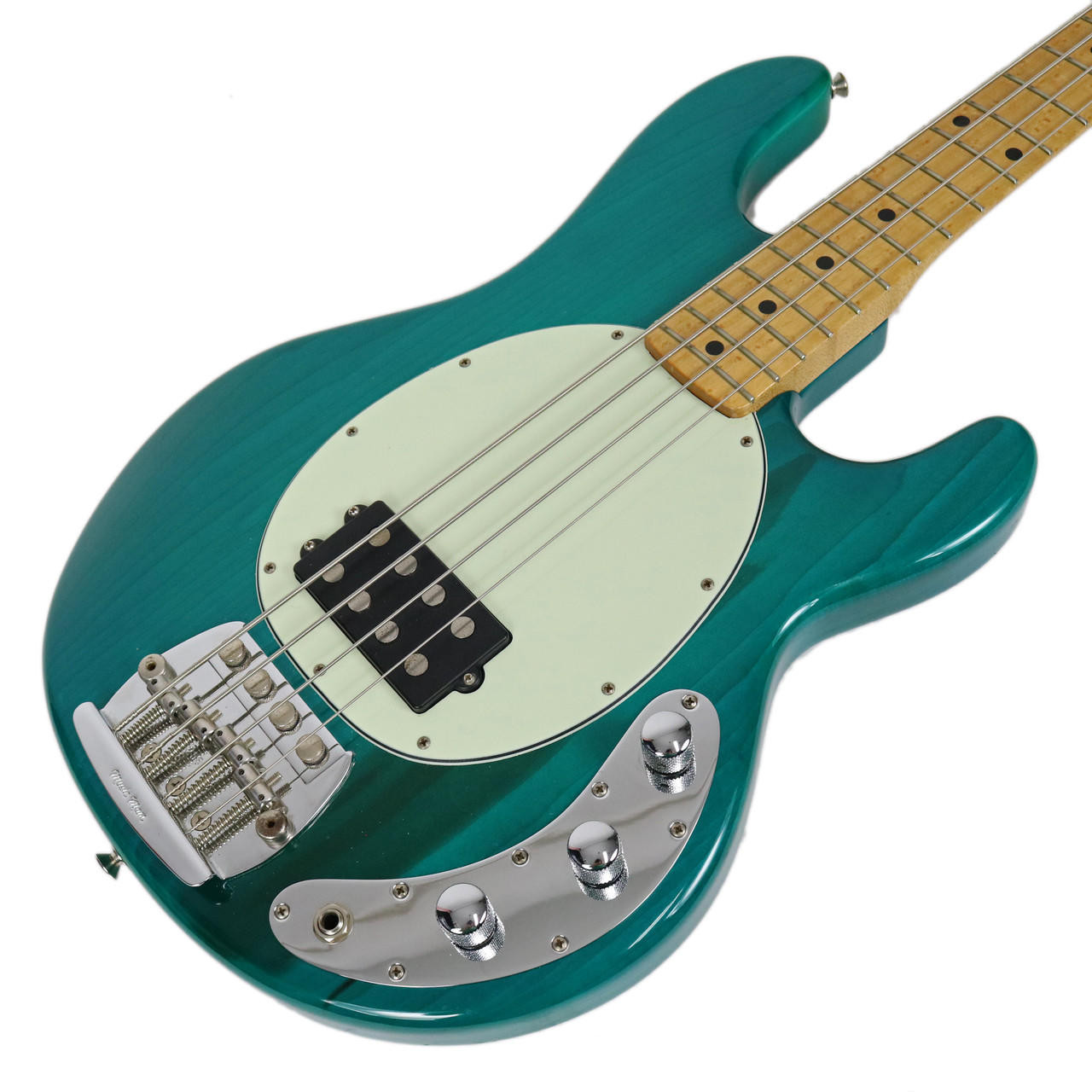 ベース Musicman stingray Translucent Green 1987 Ernie Ball Music Man Stingray 4 Electric Bass Transparent