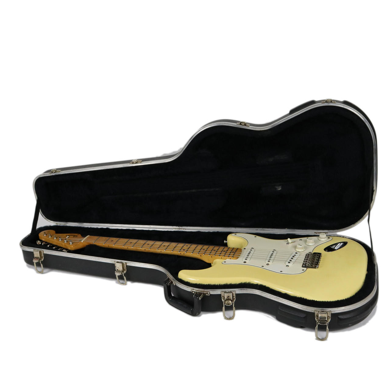 1997 Fender California Series Stratocaster Olympic White Finish Cream