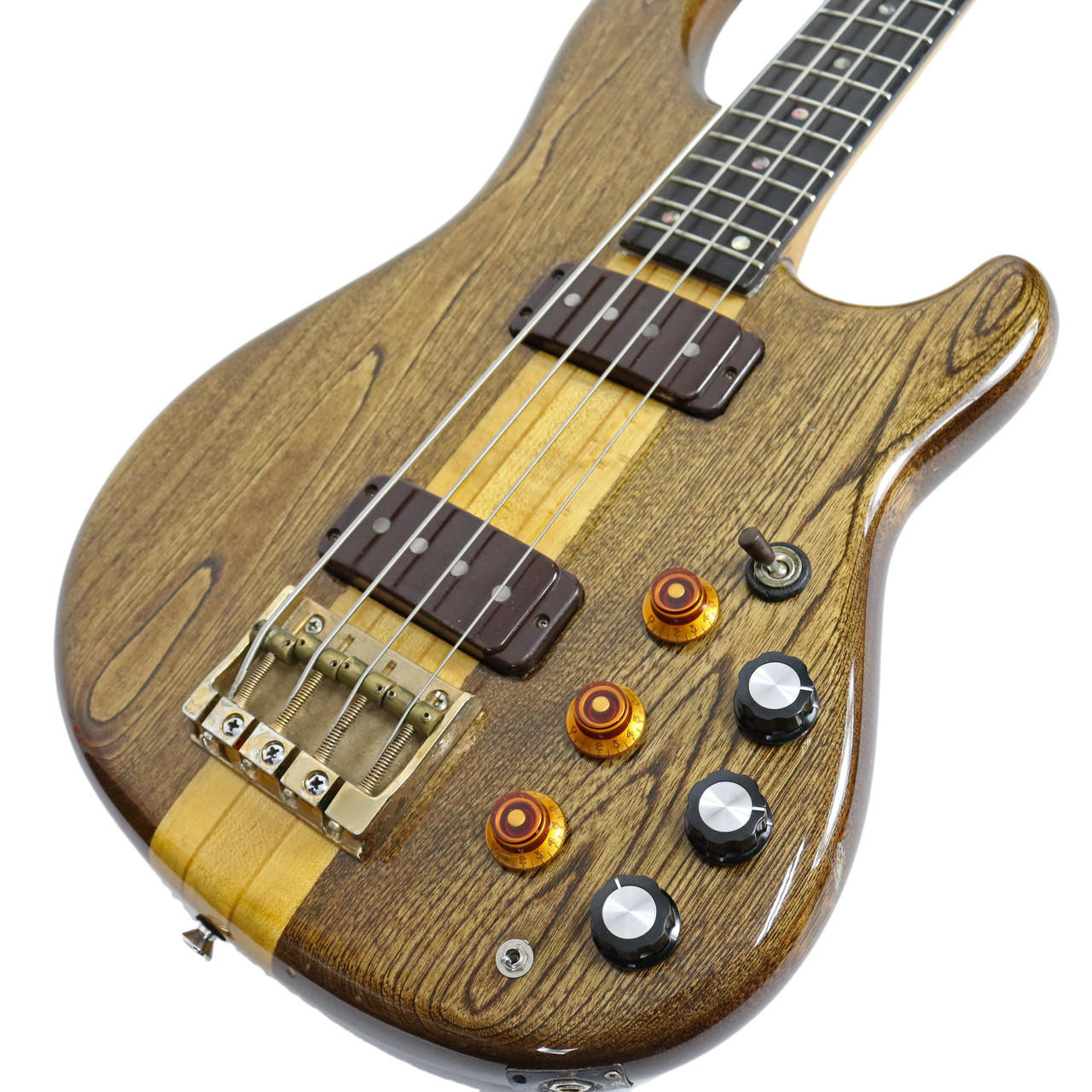 Vintage 1979 Ibanez MC Series Musician Bass Guitar in Dark Stain