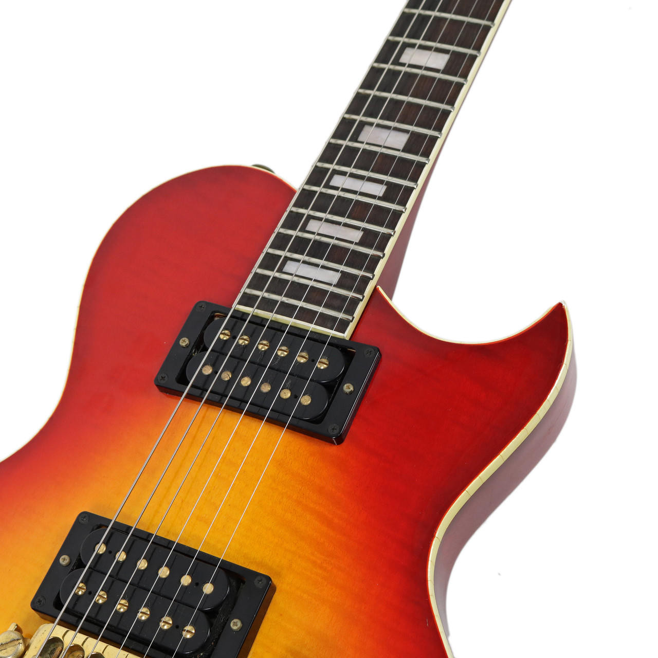 Vintage 1980 Aria Pro II PE-500 Cherry Sunburst Finish | Cream