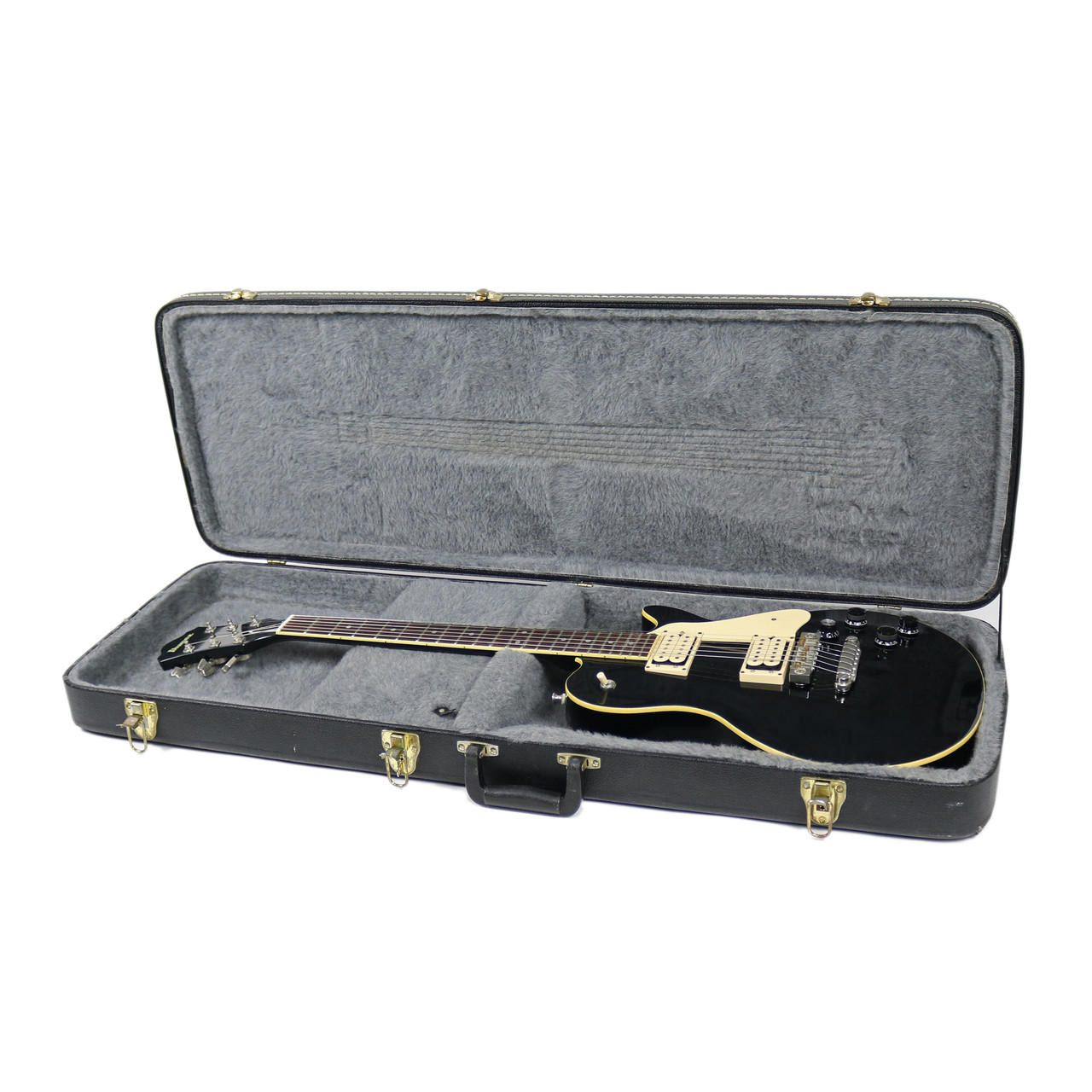 Vintage 1980 Ibanez PF-150 Electric Guitar Black Finish | Cream