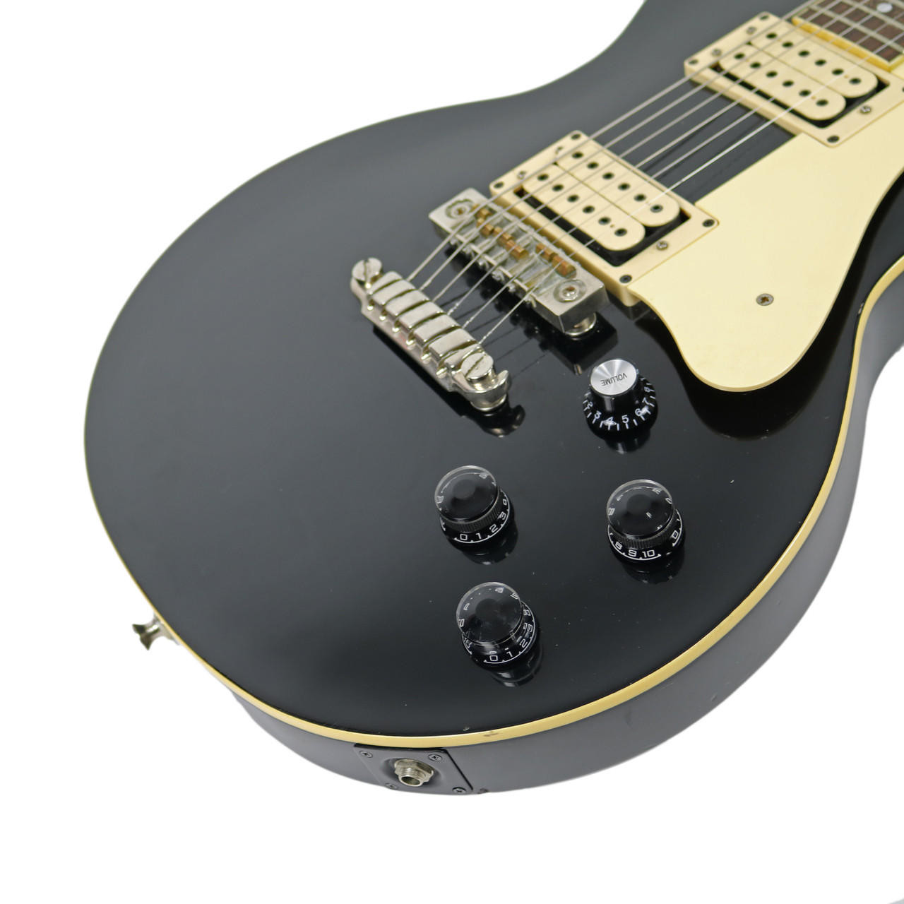 Vintage 1980 Ibanez PF-150 Electric Guitar Black Finish | Cream